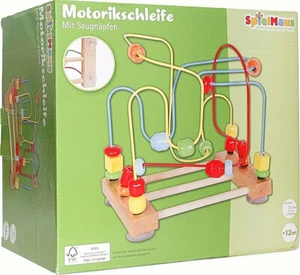 From 12 months baby children large wooden motor skills loop motor skills with 4 foot suction cups! - Picture 1 of 2