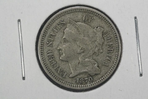 1870 3c Nickel, Very Fine Cover