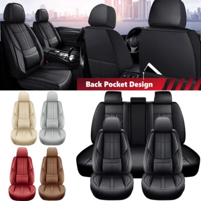 For Hyundai Tucson Accent Sonata Elantra Car Seat Covers Napa Leather Protectors Foto 1 de 4