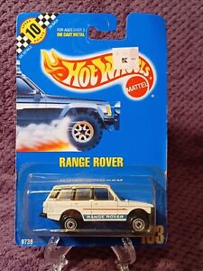 1990 Hot Wheels Blue Card Speed Points Range Rover White #103 w/ CT Wheels N35