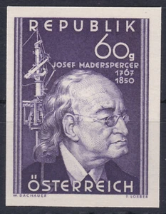 Sehr SELTEN Madersperger UNGEZÄHNT mit FALSCHEM Geburtsjahr Geprüft ** MNH  - Picture 1 of 3