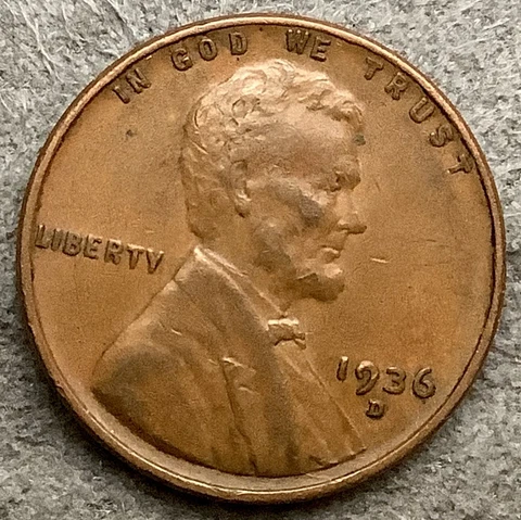 1936 D * Lincoln Wheat Cent - High Grade ~ A693 Cover