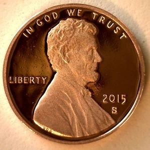 2015 Proof Union Shield Lincoln One Cent Penny Coin US San Francisco Mint - Picture 1 of 2
