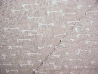 Clark & Clark F0958 Nala Linen Beige Embroidered Knot Upholstery Fabric - Image 1 of 3