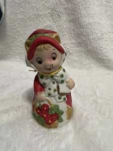 Vintage JASCO CHRISTMAS CRITTER BELLS BISQUE PORCELAIN Cat Kitten 1980 TAIWAN - Picture 1 of 7