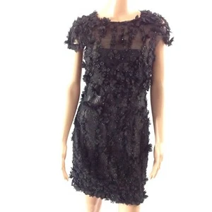 $2695 Talbot Runhof abito da cocktail donna pret perline Kolsby6 nero taglia 4 nuovo - Foto 1 di 7