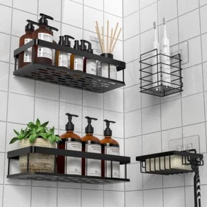 Duschablage ohne Bohren 4 Stk Duschregal Badezimmer Duschkorb für Bad Küchen DE* - Bild 1 von 7