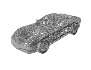 Sculpture Chevrolet Corvette C5 organique - Foto 1 di 4