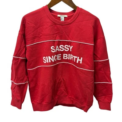 Forever 21 Sweatshirt sz S Pullover Retro 90s Sassy # H436 - Image 1 of 4