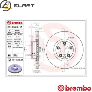 2x BRAKE DISC 09.C549.11 FOR PORSCHE CAYENNE VW TOUAREG/VAN MCX.ZAM 55.02 3.6L - Picture 1 of 7