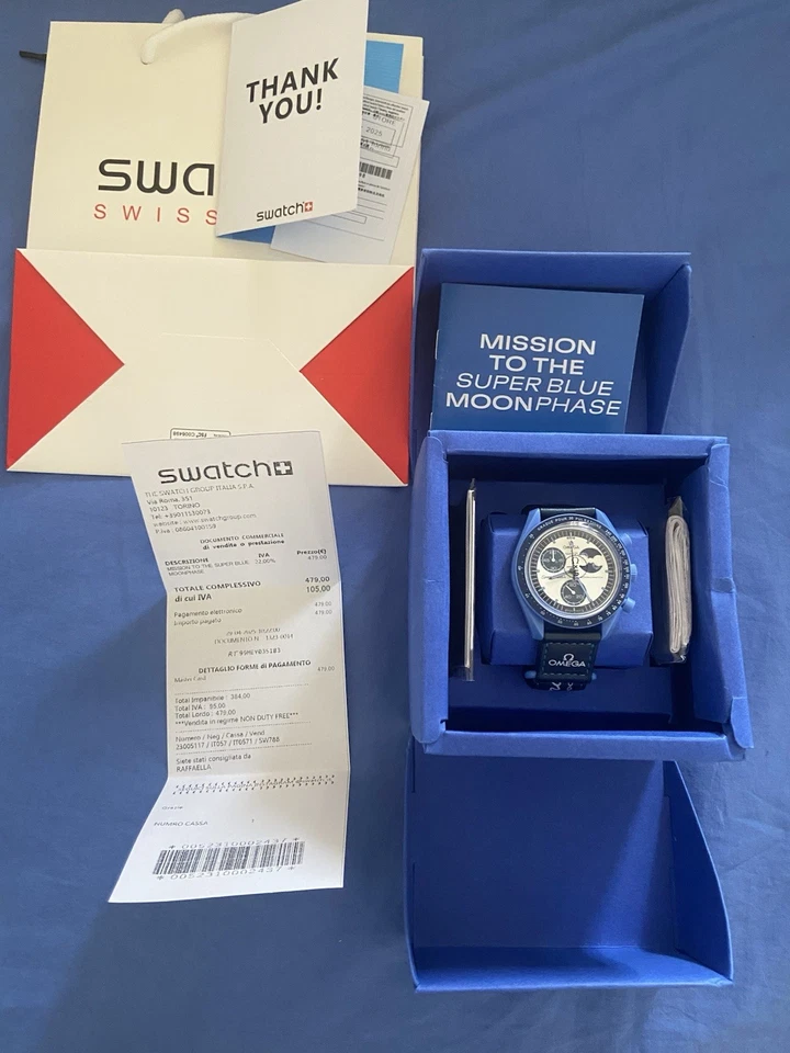 Omega X Swatch mission to the super blue moonphase- NUOVO - FULL SET - Image 1 of 4
