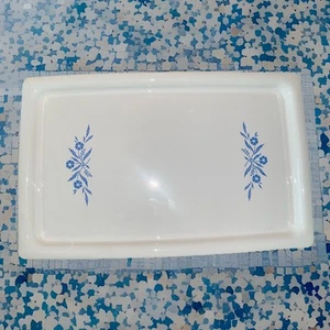 Corning Ware Blue Cornflower Tray P-35-B 16”x10” Vintage - Picture 1 of 3
