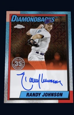 2025 TOPPS BUNT 1990 Randy Johnson Orange Chrome Signature DIGITAL CARD CC 25 - Image 1 of 3