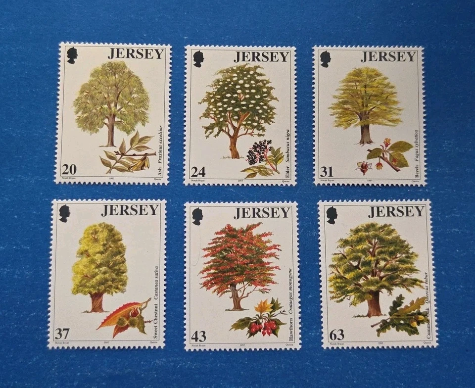 Juego completo de estampillas de Jersey, Scott 812-817 MNH Foto 1 de 1