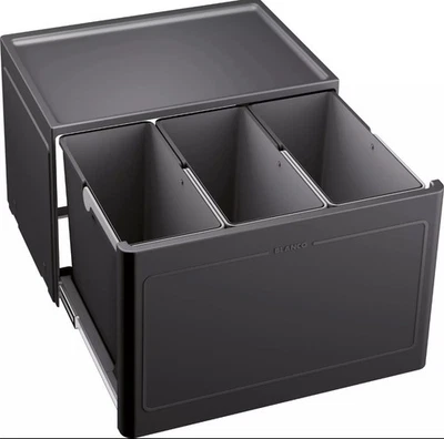 BLANCO BOTTON Pro 60/3 Mülltrennsystem Drehtür Anthrazit 3x13l - Bild 1 von 4
