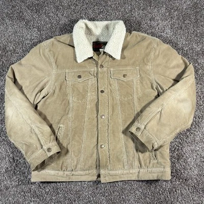Casaco caminhoneiro Old Navy vintage forrado Sherpa masculino XL camelo bronzeado veludo - Imagem 1 de 4