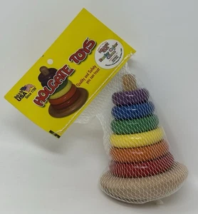 Holgate Rocky Farbe Kegel Stapelbar Ring Spielzeug Holz Bildung Kinder Spaß NEU - Bild 1 von 3