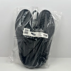 Herren Größe 11 London Fog Bately Schwarz Slipper Freizeitschuhe (CL30292M) Neu mit Etikett - Bild 1 von 9