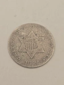 1852 Three Cent Silver Piece (Trime) - Picture 1 of 6