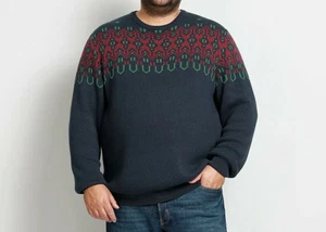 Herren Pullover Boston Park Happy-Size Gr. 72/74 Baumwolle Norwegermuster blau - Bild 1 von 7
