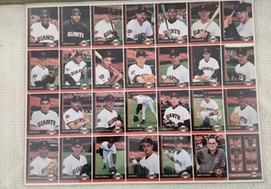 1997 San Francisco SF Giants Mother's Cookies ungeschnittenes Blatt Barry Bonds Jeff Kent! - Bild 1 von 11