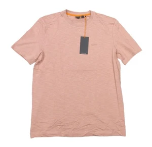 Boss Hugo Boss Men's Orange Cotton Slub Crew-Neck Short Sleeve T-Shirt - Picture 1 of 3