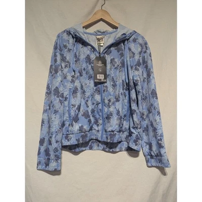 Avalanche Womens Hooded Jacket Windbreaker Sz L Gardenia Dreams Print Stretch - Image 1 of 4