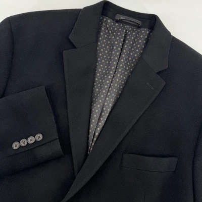 Blazer Abrigo Deportivo Lauren Ralph Lauren Para Hombre Negro Lana Seda Mezcla Cachemira 46L Foto 1 de 4