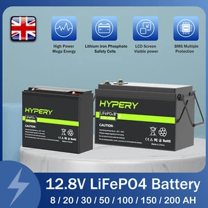 LiFePO4 Battery 30AH 50AH 100AH 150AH 200AH 12.8V Lithium Solarbattery/Charger - Picture 1 of 34