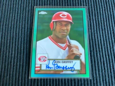 2021 TOPPS CHROME PLATINUM KEN GRIFFEY *AQUA REFRACTOR AUTO #103/150*  REDS - Image 1 of 2