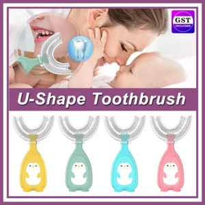 1/2pcs Toothbrush Children Age 2-12 U-shape Toothbrush 360° Thorough Cleansing - Picture 1 of 17