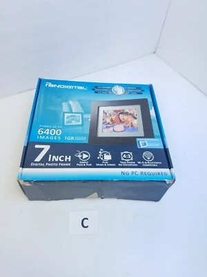Pandigital 7" Digital Photo Frame no Remote PAN7000DW 6400 Images - Image 1 of 4
