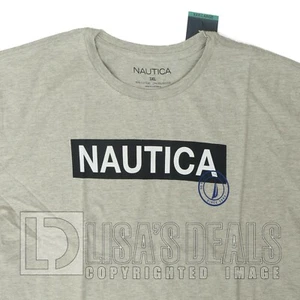 Mens Nautica T-Shirt Short Sleeve Tee White Gray Navy Red Green M L XL 2XL 3XL - Picture 1 of 26