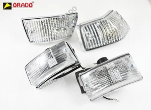 Full Smoked Indicator Lens Set Vespa PX T5 LML 125 150 200 Rear Front Covers - Bild 1 von 8