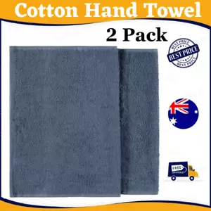 2 Pack Madison Cotton Hand Towels Ocean, White & Latte Available, Free Delivery - Picture 1 of 3