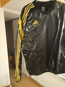 shiny adidas Professional baseball jacket Pullover polyurethane wet look L - Picture 1 of 9