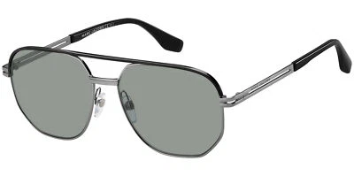 Marc Jacobs Ruthenium/Black Geometric Pilot Sunglasses - MARC469S 085K QT - Image 1 of 3