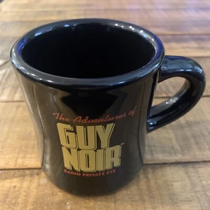 BLACK Coffee Mug Diner Style Guy Noir Radio Private Eye RARE - Picture 1 of 7