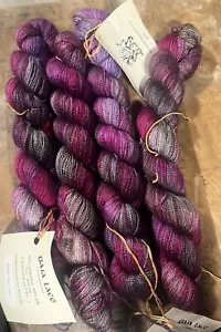 Sanguine Gryphon Yarn GAIA LACE - Queen Red Lime (40% Cashmere, 60% Silk) - Picture 1 of 3