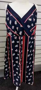 EX YOURS LADIES NAVY RED FLORAL WRAP CAMI DRESS SIZE 20 NEW (ref 534) - Picture 1 of 3