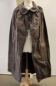 Western, Cowboy braun Wachstuch geknöpft langes Cape. Steampunk Style - Bild 1 von 17