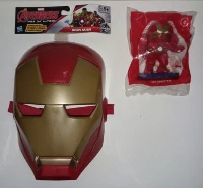 Máscara y juguete Iron Man visera abatible de plástico Halloween tamaño infantil Vengadores Marvel Foto 1 de 4