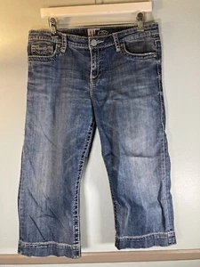 Kut From The Kloth Capris Womens 8 Jeans Denim Cropped Straight Medium Wash - Picture 1 of 5