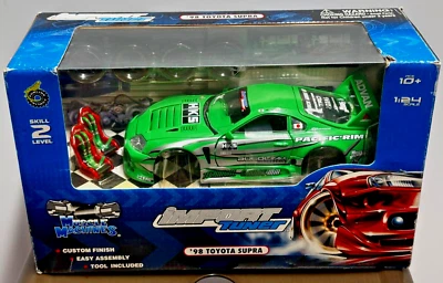 Muscle Machines Import Tuner '98 TOYOTA SUPRA 1:24 Scale Die Cast Green - New - Image 1 of 4