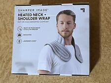 Sharper Image Heated Neck & Shoulder Weighted Aromatherapy Wrap w/Drawstring Bag