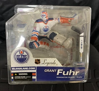 Camiseta branca McFarlane 2005 Oilers Sports Picks Legends Series 2 Grant Fuhr nova na caixa - Imagem 1 de 2