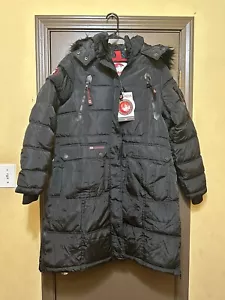 Canada Weather Gear Women's Mid Length Insulated Parka Coat, Black, Size L NwT - Picture 1 of 6