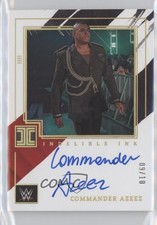 2022 Impeccable WWE Indelible Ink Holo Gold /10 Commander Azeez Rookie Auto RC