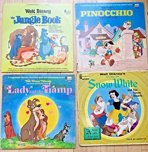 3 Vintage Disney Records (GOOD) Jungle Book, Pinnochio, Lady & Tramp  - Picture 1 of 24