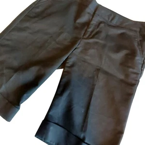 Banana Republic Sz 8 Bermuda Knee Length Classic Strech Black Women's Shorts - Picture 1 of 4